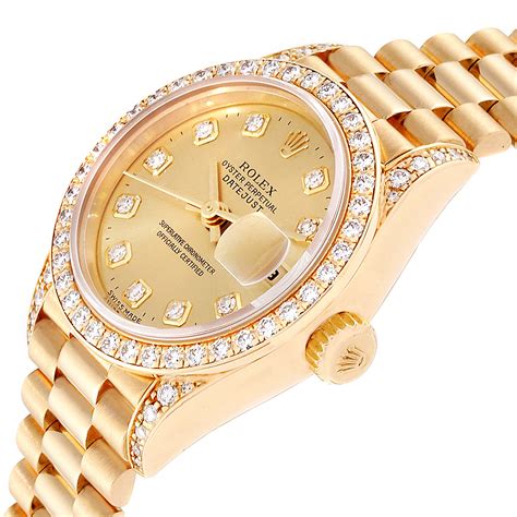 ladies rolex diamond|ladies diamond Rolex watch price.